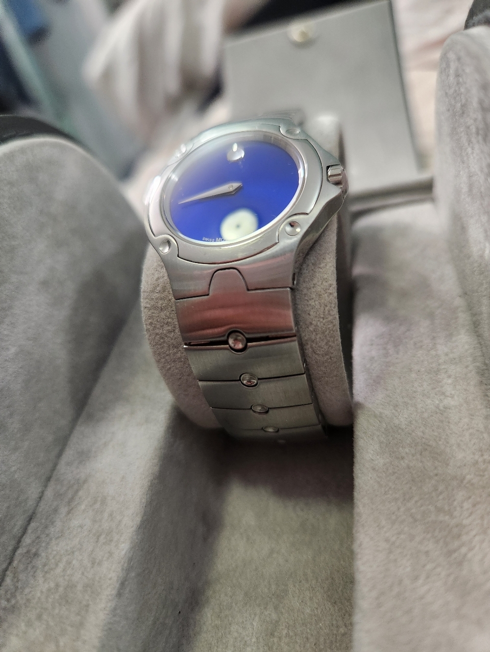 Movado SE Sports Edition Blue Dial Stainless Steel Watch With Box - Picture 7 of 11